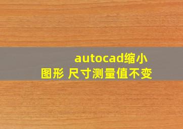 autocad缩小图形 尺寸测量值不变